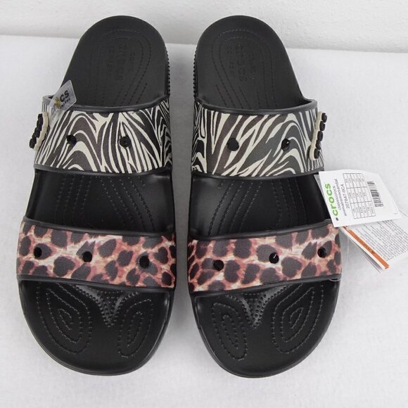 Crocs Animal Print Slides Men\'s Size 15 US Double Strap Sandals main image 9